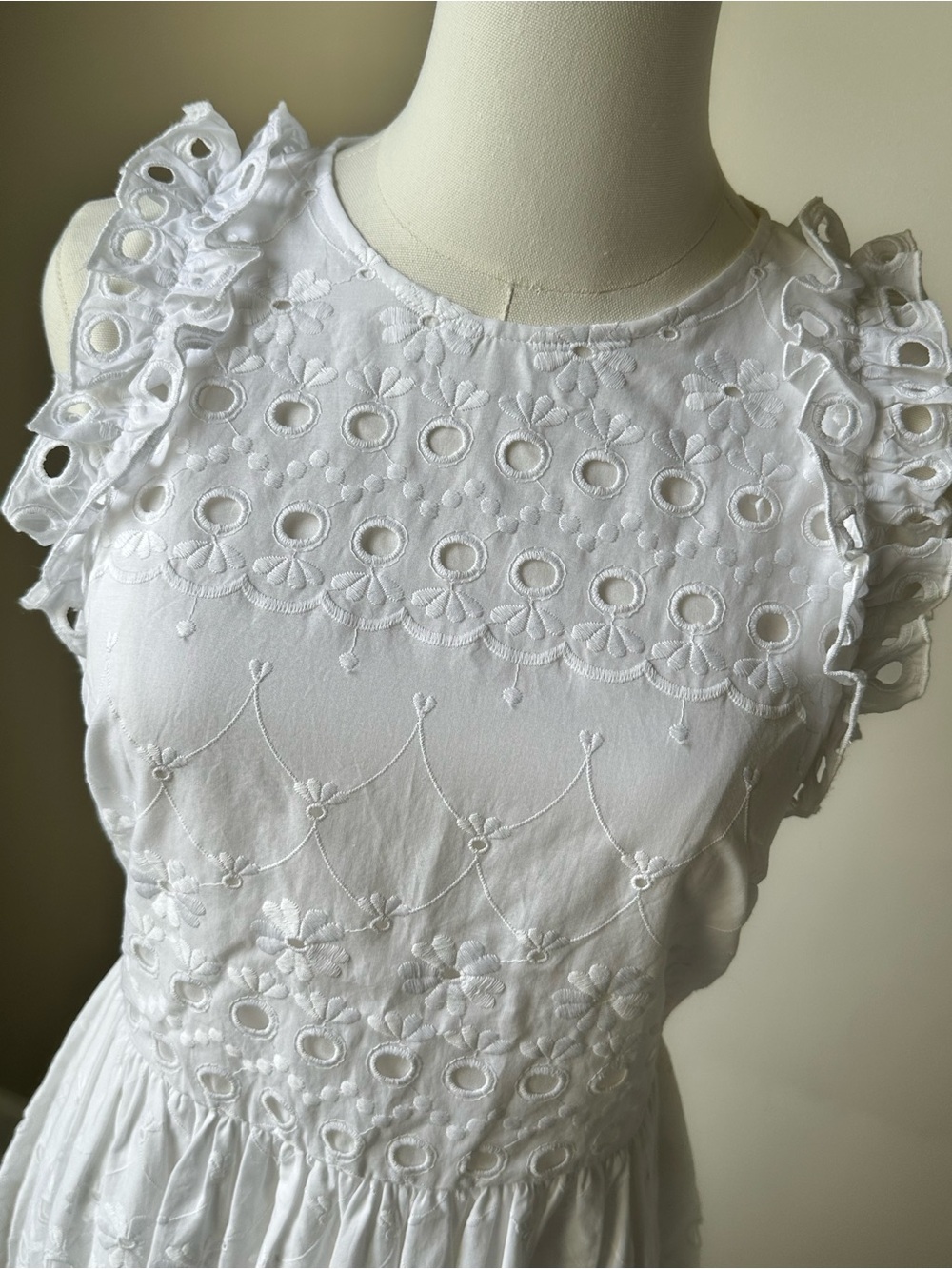 kate spade White Eyelet Midi Dress - Picture 2 of 5